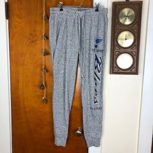 NHL STL Blues Hockey Pajama Pants Gray Medium